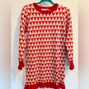 ❤️ Valentine's Perfect Heart Print Sweater Dress | Sweet & Romantic